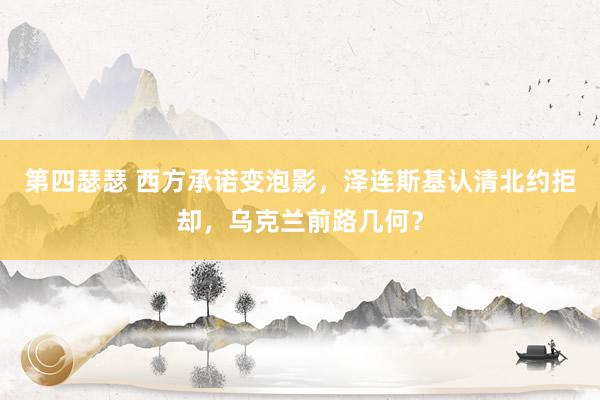 第四瑟瑟 西方承诺变泡影，泽连斯基认清北约拒却，乌克兰前路几何？