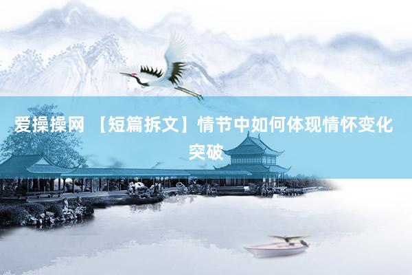 爱操操网 【短篇拆文】情节中如何体现情怀变化 突破