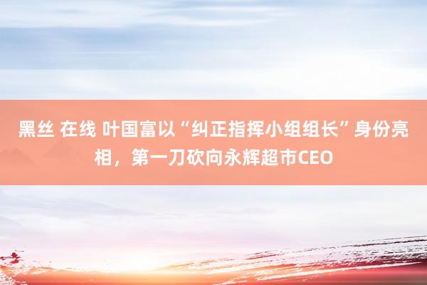 黑丝 在线 叶国富以“纠正指挥小组组长”身份亮相，第一刀砍向永辉超市CEO